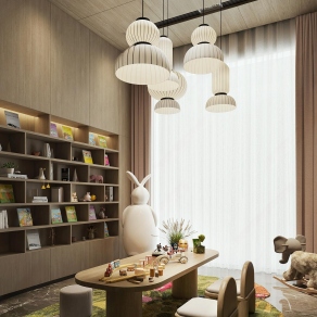 【3D悬赏模型】集聿设计现代风格儿童娱乐室3D模型下载